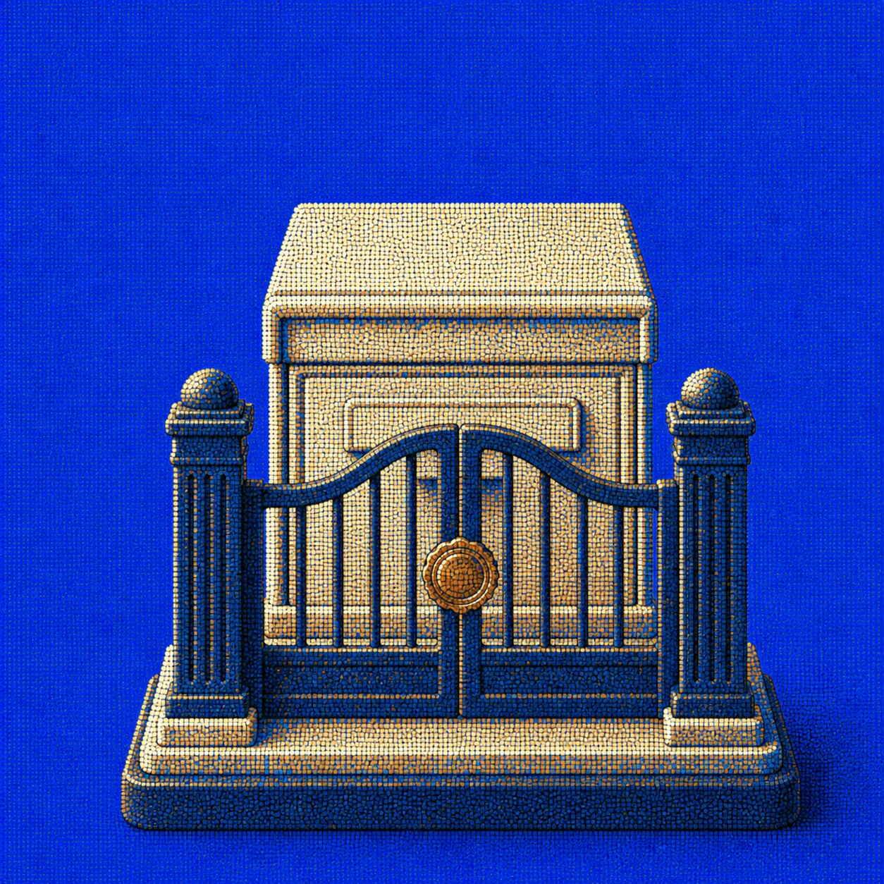 Pointillist private archive secured behind an eligibility gate